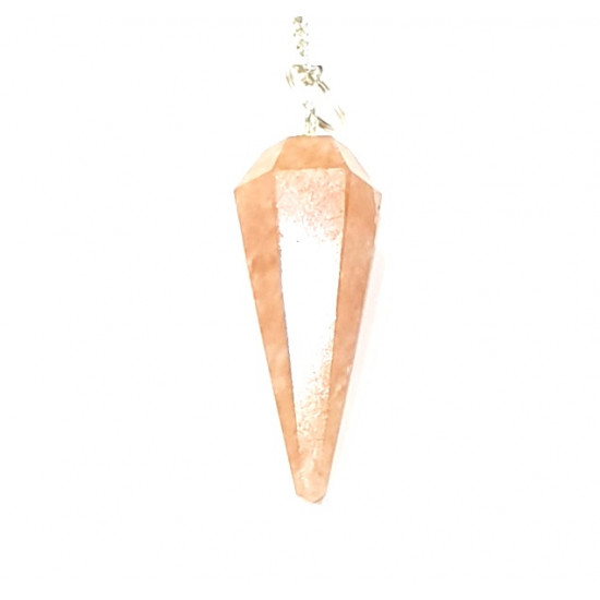 faceted hematoid quartz pendulum