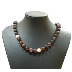 multicolored tourmaline necklace 10mm