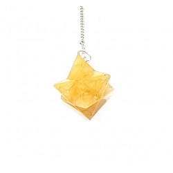Hematoid quartz merkaba pendulum