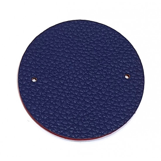 leather piece for necklaces red / dark blue