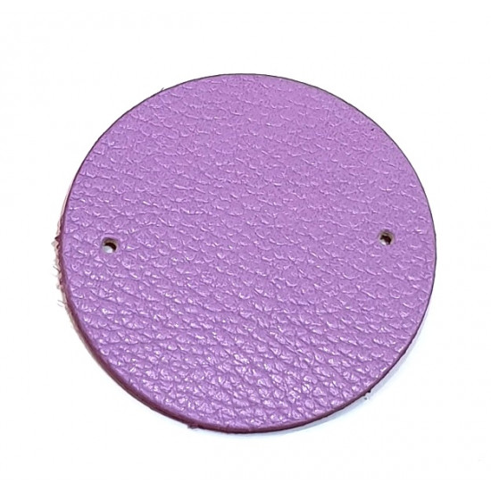 Leather piece for necklaces purple / pink