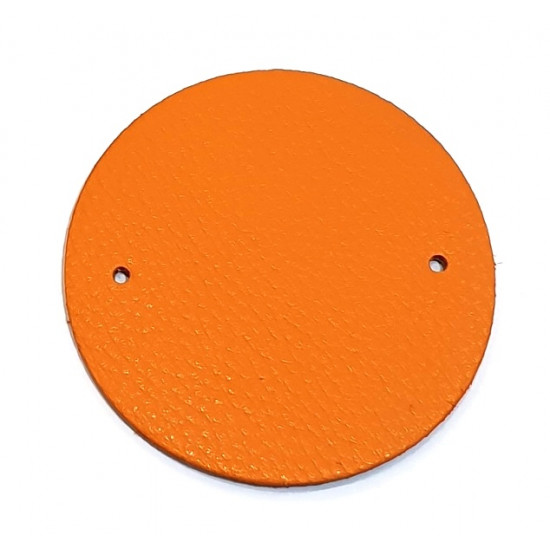 Cuir pour collier et sautoir orange/marron