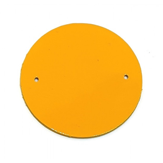 leather piece for necklaces metallic gray / yellow