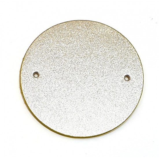 leather piece for necklaces metallic gray / yellow
