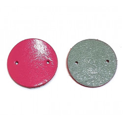 leather piece for earrings pink / gray