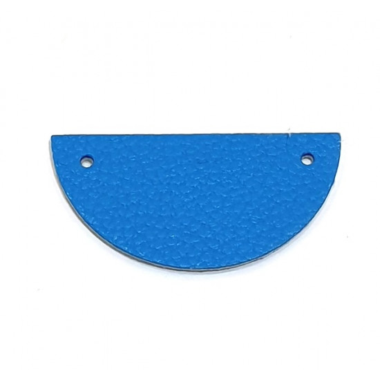 Leather Piece for Necklaces blue / white