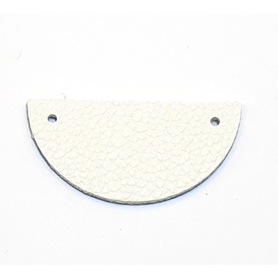 Leather Piece for Necklaces blue / white