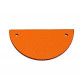 leather piece for necklaces orange / brown