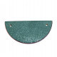 leather piece for necklaces red / Emerald-gray