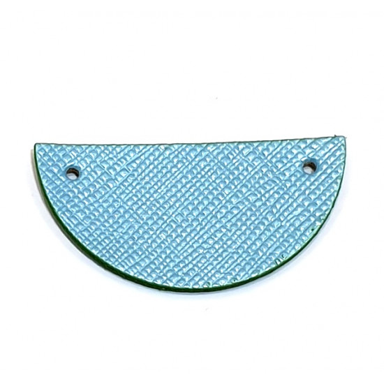 leather piece for necklaces green / blue