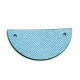 leather piece for necklaces green / blue