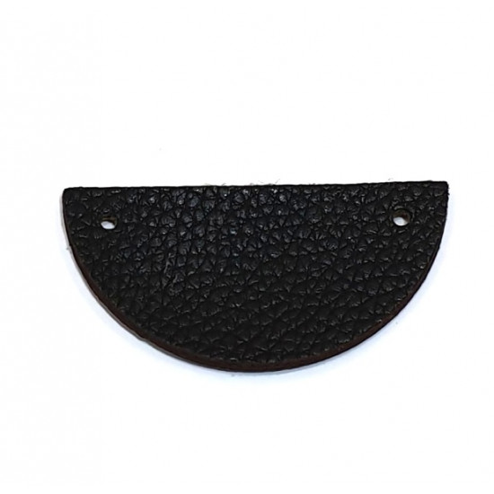 leather piece for necklaces brown / black
