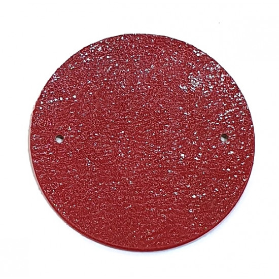 leather piece for necklaces red / emerald-gray