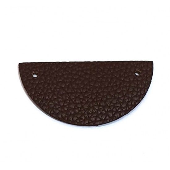 leather piece for necklaces brown / black