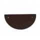 leather piece for necklaces brown / black