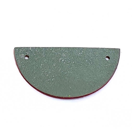 leather piece for necklaces pink / gray