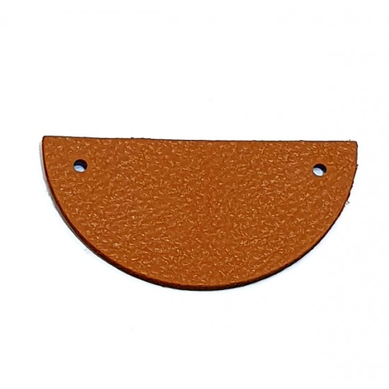 Leather piece for necklaces brown / blue