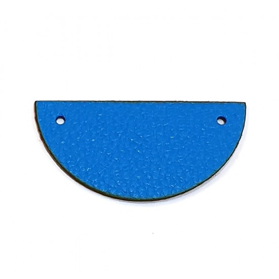 Leather piece for necklaces brown / blue