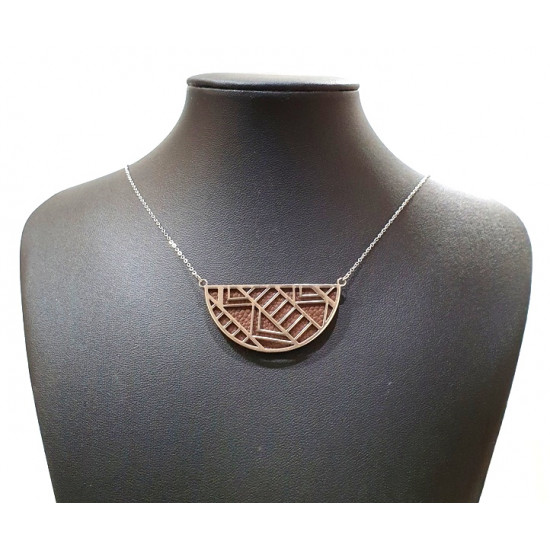 interchangeable necklace brown / black