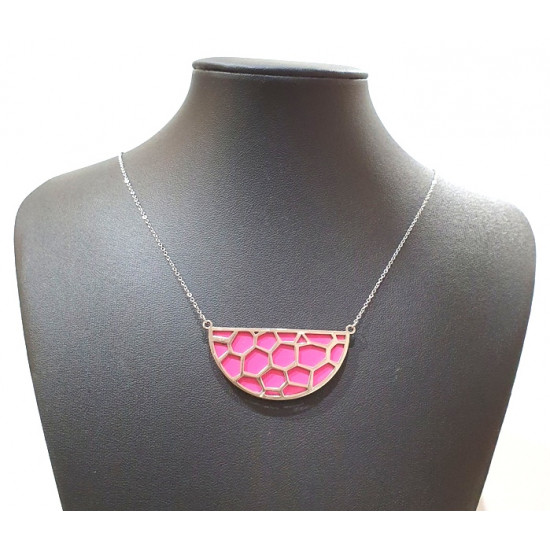 interchangeable necklace pink / gray