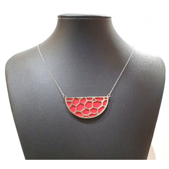 interchangeable necklace red / gray