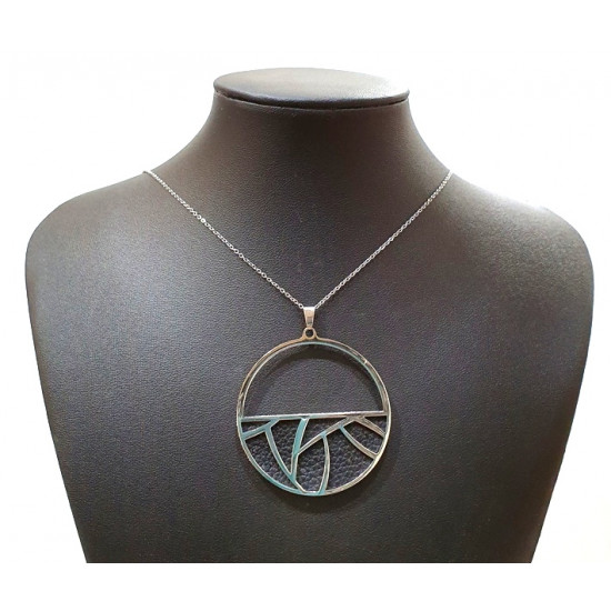 Long interchangeable necklace black / white