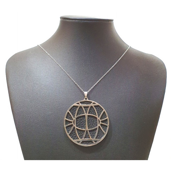 Long interchangeable necklace black / white
