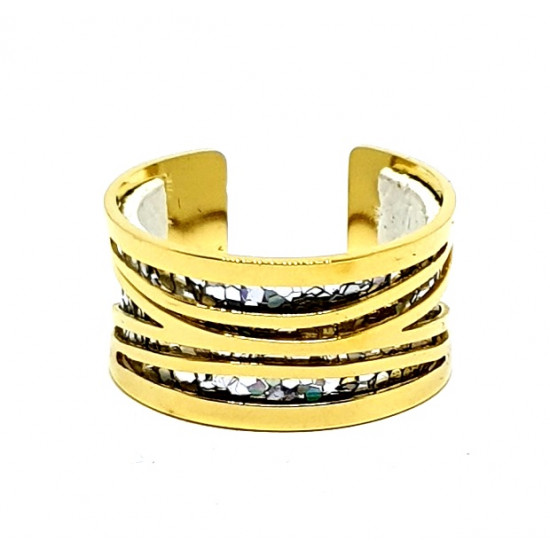 interchangeable ring glitter gray / white