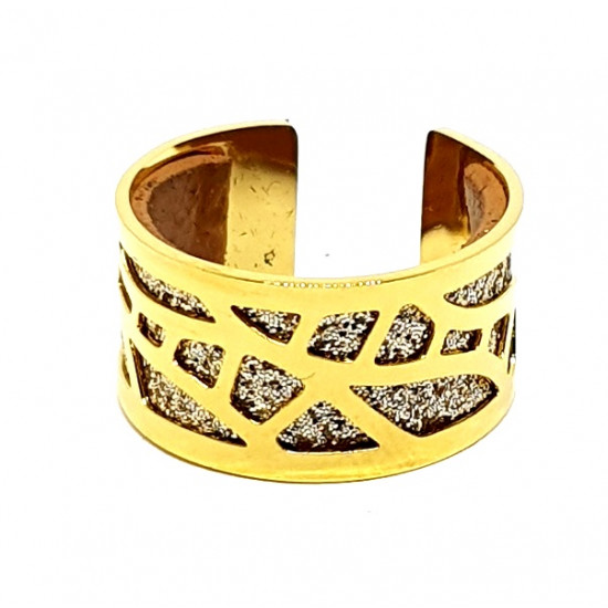 interchangeable ring brown / brown glitter