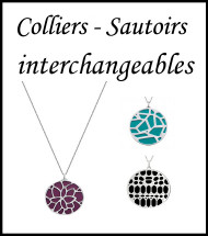 Colliers - Sautoirs cuirs interchangeables Colliers - Sautoirs cuirs interchangeables