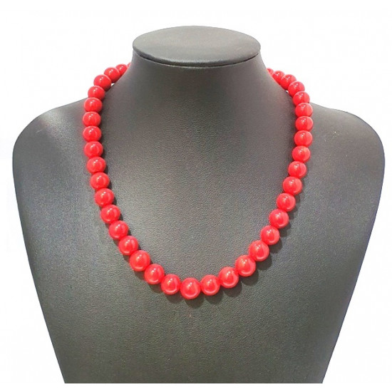 coral necklace 9mm