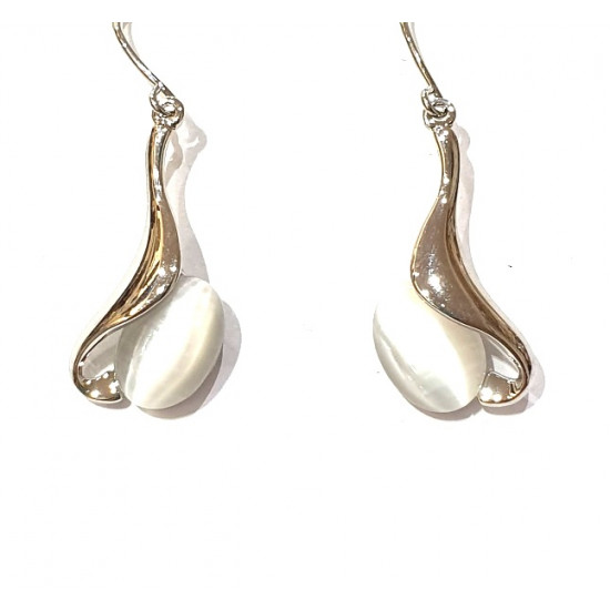 white cat eye earrings