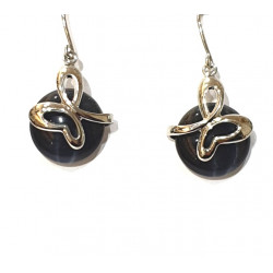 black cat eye earrings