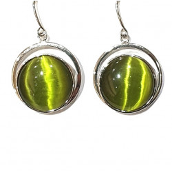 green cat eye earrings