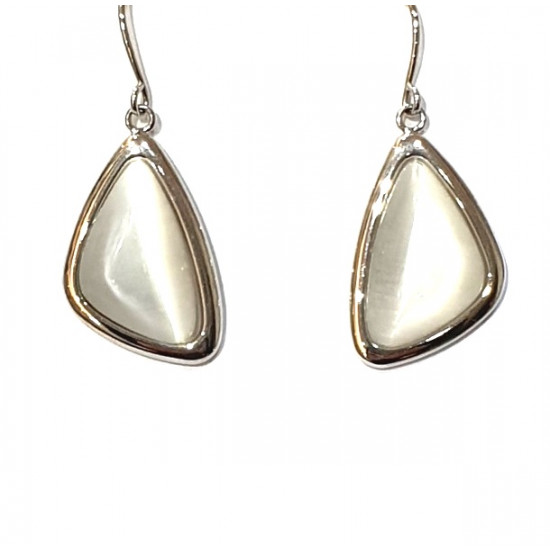 white cat eye earrings