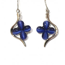 blue cat eye earrings