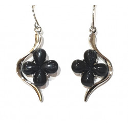 black cat eye earrings