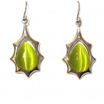 green cat eye earrings
