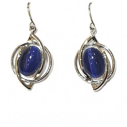 blue cat eye earrings