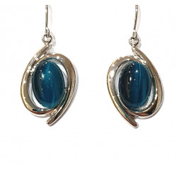 green cat eye earrings