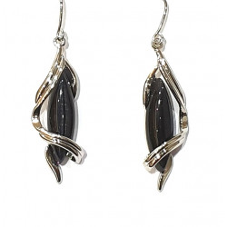 black cat eye earrings