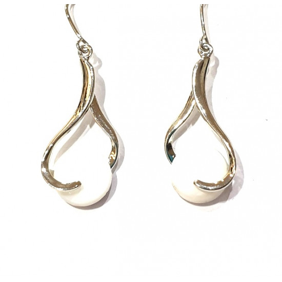 white cat eye earrings