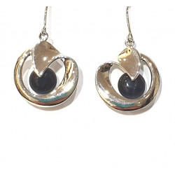 black cat eye earrings