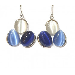 blue cat eye earrings