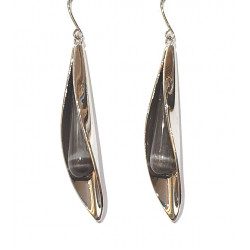 gray cat eye earrings