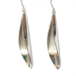 boucles d'oreilles oeil de chat blanc