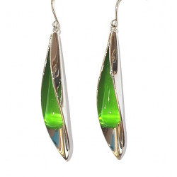 green cat eye earrings