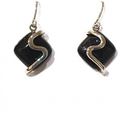 black cat eye earrings