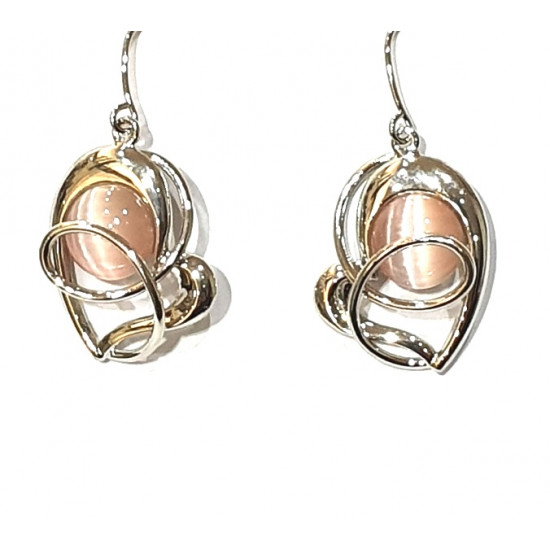 pink cat eye earrings
