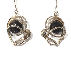black cat eye earrings